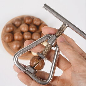 マカデミアナッツ 割り器 ナッツ クラッカー ナッツ 殻割り器 ネジ式 くるみ クルミ 銀杏 栗 ヘーゼルナッツ アーモンド ブラジルナッツ ステンレス 割り器
