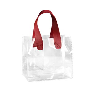 透明ビーチバッグ 大容量 軽量 かばん 男女兼用 ビーチ/水泳/ジム/温泉/旅行/アウトドア用 (赤)