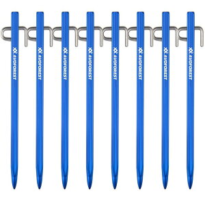 【業界初】AVOFOREST 鍛造ペグ アルミ製 ペグ 20cm/30cm 4本/8本セット 一体成型 ステンレス製フック テントペグ 超軽量 高強度 錆びにくい テント用 タープ用 アウトドア/キャンプ 用品 岩場 砂浜