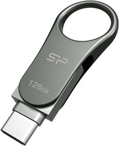 VRp[ fAUSB 128GB Type-C  USB3.0 Type-A (X}z/^ubg/PC) Mobile C80 SP128GBUC3C80V1S [sAi]