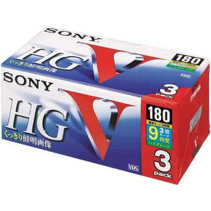 SONY �^��p VHS�r�f�I�J�Z�b�g�e�[�v �n�C�O���[�h 180�� 3���p�b�N 3T180VHGL
