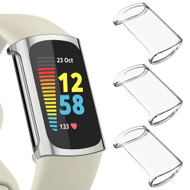 [3パック]Fitbit Charge6 ケースFitbit Charge5 保護カバー 、TPU製、耐衝撃性、軽量、指紋防止、黄変防止、高感度タッチ ぴったり対応 Fitbit Charge6 & Fitbit Charge5 スマートウォッチ保護ケース