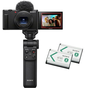 SONY(�\�j�[) �R���p�N�g�f�W�^���J���� VLOGCAM Vlog�p�J���� ZV-1II �V���[�e�B���O�O���b�v�L�b�g(�����O���b�v:GP-VPT2BT�u���b�N�A�o�b�e���[�p�b�N+1��) �E�B���h�X�N���[���t�� 18-50mm F1.8-4.0