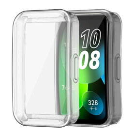 XZSJ ケース 対応 Huawei Band 10/Huawei Band 9/Huawei Band 8, 保護カバー 柔らかいTPU素材 耐衝撃 高透過率 擦り傷防止 装着簡単 全面保護
