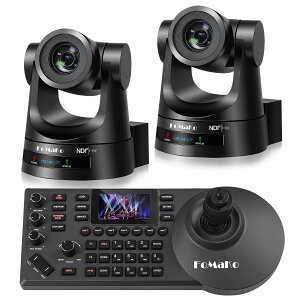 FoMaKo NDI|HX3 PTZ�J���� NDI/3G-SDI/HDMI�o�� IP�J���� AI �����ǔ� POE�T�|�[�g HD1080p@60fps ��l���̉�c ���� �a�@ ���� ���C�u�z�M �C�x���g�Ή� �V��&�Ǌ|���X�^���h�t��(NDI 6&NDI|HX3�Ή�)