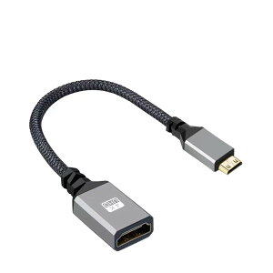 ALLVD Mini HDMI to HDMI�ϊ��A�_�v�^ HDMI �P�[�u�� �^�C�v (HDMI�~�j) 3D/4K,1080P- 20CM Mini HDMI(�I�X)-HDMI(���X)�ϊ��P�[�u�������P�[�u�� [���s�A���i]