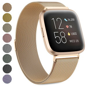 �o���h �R���p�`�u�� Fitbit Versa 2 �o���h Versa �����o���h Versa Lite �����x���g, �X�e�����X �����x���g �������� �j�����p �}�O�l�b�g ���ߋ� ���b�V�� �ʋC