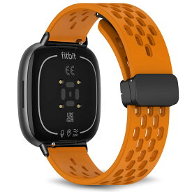 [RoSoki] バンド Fitbit Versa 4 /Fitbit Versa 3 /Fitbit Sense 2 /Fitbit Sense 対応 バンド シリコン製 マグネット付き スポーツバンド ストラップ 替えバンド 交換ベルト 柔らかい バンド Fitbit Versa 4 /Fitbit Vers