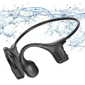 水泳イヤホン IP68完全防水 こつでんどうヘッドホンBluetooth 水中MP3 マイク付きワイヤレスイヤホン オープンイヤーヘッドフォン 8時間連続再生 32GBメモリ内蔵 最大8000曲 ランニング スポーツ