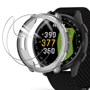 [Lamshaw] Garmin Approach S50�p �ی�t�B����+TPU�P�[�X 3�_�Z�b�g (2���t�B����+1�P�[�X), �S�ʕی� �ϏՌ� ���h�~ �����x�^�b�`�Ή� 1.2�C���`��ʐ�p