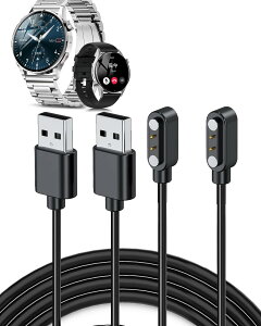 �y2�{�z�y��2���� �zFOSMET QS40 �Ή� �X�}�[�g�E�H�b�` �[�d�P�[�u�� �[�d�� USB-A�R�l�N�^ �g�я[�d�� �����ϋv 60cm���� �y�� ������ �����^�ѕ֗��y�u���b�N�z