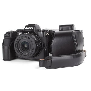 kinokoo �P�[�X Nikon Z50 II �J�����p DX 16-50mm �����Y�APU ���U�[ Z50 II/Z50II �J�����ی�P�[�X - �V�����_�[���X�g�X�g���b�v&�X���[�������O�t�����O���\�ȃL�����[�P�[�X