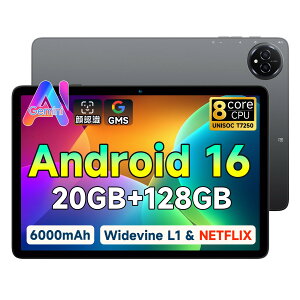 �y�^�u���b�g 10�C���`�z-Android16 ������ wi-fi���f�� �^�u���b�g�A�����\8�R�ACPU T7250���ځA20GB+128GB+2TB�g���A6000mAh��e�ʃo�b�e���[+Type-C�[�d�AWidevineL1�Ή�+�������e�ABT5.2+OTG+GPS���ځA��F��+