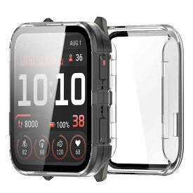 Yaodle For GARMIN Venu X1 カバー PC素材 GARMIN(ガーミン) Venu X1 ケース ガラスフィルム一体型 全面保護 二重構造 防塵 日本旭硝子材 キズ防止 軽量(ブラック)