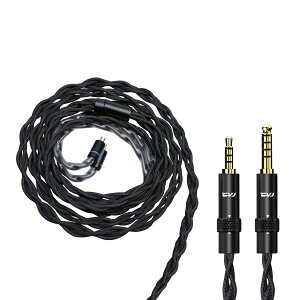 CVJ Jackdaw 0.78mm 2pin 3.5mm+4.4mm���P�[�u��,400�c�̍����x���_�f������҂݂ŕ҂񂾃C���z���P�[�u��,3.5mm+4.4mm�C���t�H�������P�[�u��