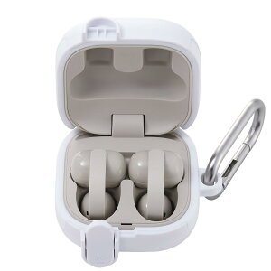 �G���R�� LinkBuds Clip �n�C�u���b�h�P�[�X �ϏՌ� �Ռ��z�� ���b�N�@�\ �G�A�[�N�b�V���� �J���r�i�t�� TOUGH SLIM PC+TPU�f�� �z���C�g TWS-SO261TSLWH