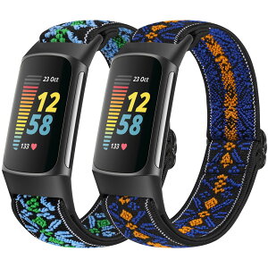 [BTTNG] �o���h for Fitbit Charge 6/Fitbit Charge 5�X�g���b�v�ƌ݊����̂���e���o���h�A�����\�Ȓe���ʋC�����[�v�X�|�[�c�������X�g�o���hFitbit Charge 5/6�̒j���p�����p