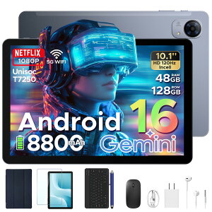 �yAndroid16 �^�u���b�g 10�C���` �����\�E120Hz�z WiFi���f���A48GB+128GB+2TB�g���AT7250 8�R�ACPU���ځA8800mAh�o�b�e���[�AGemini AI���ځA��F��