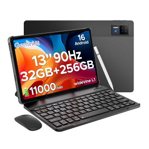 U13 13 �C���` �^�u���b�g Android16 �^�u���b�g �Z�b�g�� 1920×1200 FHD+ 90Hz ���� Unisoc T7280 8 �R�A CPU 32GB+256GB �ő� 2TB �g�� Widevine L1 Netflix �Ή� 13MP/5MP �J���� 11000mAh ��e�ʃo�b�e���[/PD �}���[�d/5