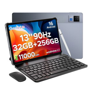 U13 13 �C���` �^�u���b�g Android16 �^�u���b�g �Z�b�g�� 1920×1200 FHD+ 90Hz ���� Unisoc T7280 8 �R�A CPU 32GB+256GB �ő� 2TB �g�� Widevine L1 Netflix �Ή� 13MP/5MP �J���� 11000mAh ��e�ʃo�b�e���[/PD �}���[�d/5