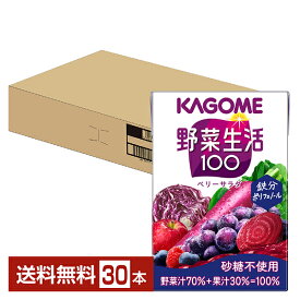 カゴメ 野菜生活 100 ベリーサラダ 100ml 紙パック 30本 1ケース【送料無料（一部地域除く）】 野菜ジュース