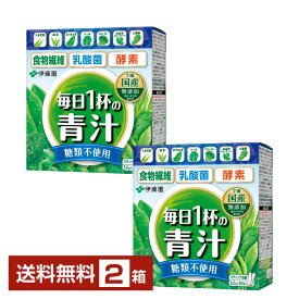 伊藤園 粉末 毎日1杯の青汁 糖類不使用 100g（5.0g×20包） 2箱 【送料無料（一部地域除く）】