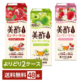 選べる 紅茶 よりどりMIX CJフーズジャパン 美酢 ビューティータイム 200ml 紙パック （24本×2箱）【よりどり2ケース】【送料無料（一部地域除く）】 お酢飲料 飲むお酢 食酢 ミチョ みちょ CJ FOODS JAPAN シージェーフーズ