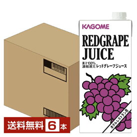 カゴメ ホテルレストラン用 レッドグレープジュース 1L 紙パック 1000ml 6本 1ケース 【送料無料（一部地域除く）】