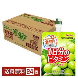 ハウス パーフェクト ビタミン 1日分のビタミンゼリー マスカット味 180g パウチ 24個 1ケース 【送料無料（一部地域除く）】 PERFECT VITAMIN 栄養ドリンク