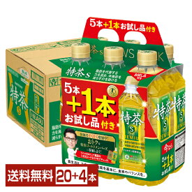 【10/27発売 予約受付中】数量限定 特定保健用食品 サントリー 緑茶 伊右衛門 特茶s 500ml ペットボトル 5本+お試し品1本付き 24本（20本+4本） 1ケース トクホ 【送料無料（一部地域除く）】 サントリーフーズ NEWSパック