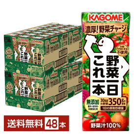 カゴメ 野菜一日これ一本 200ml 紙パック 24本×2ケース（48本）【送料無料（一部地域除く）】 野菜ジュース