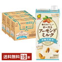 ポイント3倍 マルサン 毎日おいしい ローストアーモンドミルク 砂糖不使用 1L 紙パック 1000ml 6本×3ケース（18本） …