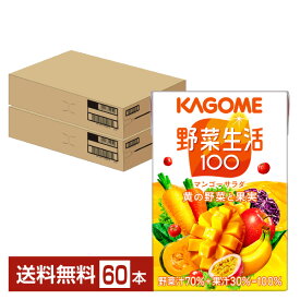 カゴメ 野菜生活 100 マンゴーサラダ 100ml 紙パック 30本×2ケース（60本）【送料無料（一部地域除く）】 野菜ジュース