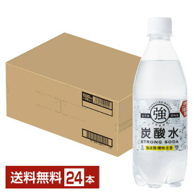 ポイント3倍 友桝飲料 強炭酸水 500ml ペットボトル 24本 1ケース 【送料無料（一部地域除く）】