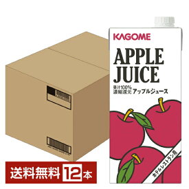 カゴメ ホテルレストラン用 アップルジュース 1L 紙パック 1000ml 6本×2ケース（12本） 【送料無料（一部地域除く）】