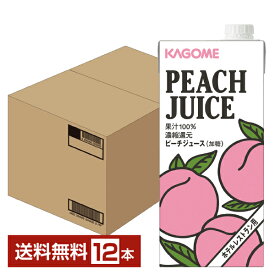 カゴメ ホテルレストラン用 ピーチジュース 1L 紙パック 1000ml 6本×2ケース（12本） 【送料無料（一部地域除く）】