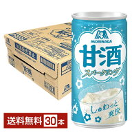 ポイント3倍 季節限定 森永製菓 甘酒スパークリング あまざけ 190g 缶 30本 1ケース【送料無料（一部地域…
