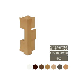 部材 おしゃれ スタイリッシュ 庭 ガーデン DIY リクシル LIXIL【デザイナーズパーツ リアル木調平板用コーナーキャップ 15×100壁付用 単色 1個入】