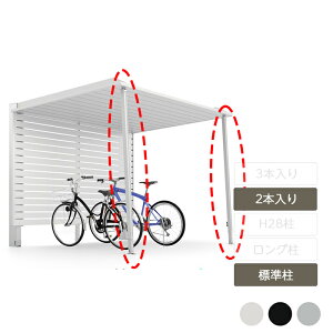 カーポートオプション サポート柱 補助柱 台風対策 強風対策 リクシル LIXIL【カーポートSC 駐輪場 オプション 着脱式サポート 標準柱H19用 2本入り】