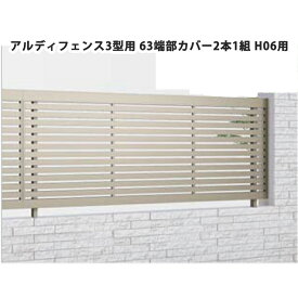 フェンス 建築基準法対応 目隠し おしゃれ DIY ガーデン 庭 四国化成【アルディフェンス 3型用 63端部カバー2本1組 H06用】