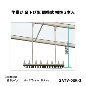 三協アルミ エリア内送料無料 竿掛け 吊下げ型 調整式 標準 2本入 SATV-03K-2