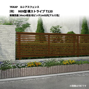 YKKAP ���V�A�X�t�F���X H09�^ ���X�g���C�v T120 �ϕ����\ 34m/s���� ���s�b�`1m�ȓ� [��]