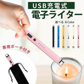 【収納袋付き】 電子ライター 充電式 USB プラズマ 風に強い 安全ロック付き 仏壇 線香 キャンプ おしゃれ BBQに ガス不要 ライター 高齢者 点火棒 アウトドア 災害用 プレゼント ギフト 送料無料