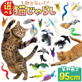 選べる 猫じゃらし セット 釣り竿 ワイヤー 猫 ねこ おもちゃ 羽 鳥 ネズミ 選べる 3種類 ねこじゃらし 鈴 運動不足 ストレス 解消 頑丈 丈夫 猫用品 ペット用品 室内