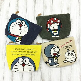 I'm Doraemon ドラえもん サガラ 刺繍　ポーチ 公式 公認 大きめ 大容量 かわいい 大人 レディース プレゼント 娘 彼女 おしゃれ キャラクター　アイパッドケース　グッズ