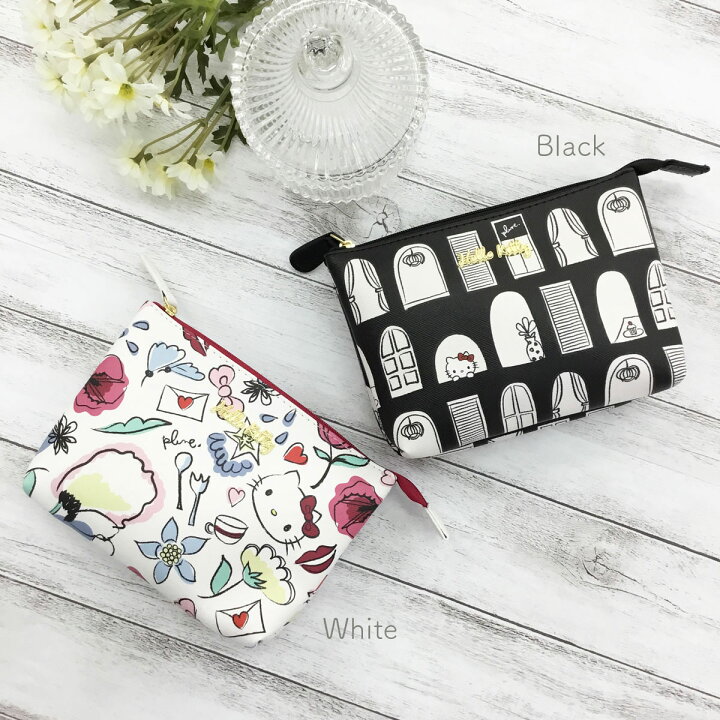 楽天市場 Plune コラボ ハローキティ プルーン Wポーチ Hello Kitty キティちゃん かわいい サンリオ レディース グッズ プレゼント 大人 プレゼント 誕生日 女性 彼女 可愛い 大容量 ギフト 大人かわいい キャラクター おしゃれ テキスタイル メイクポーチ フェリッシュ