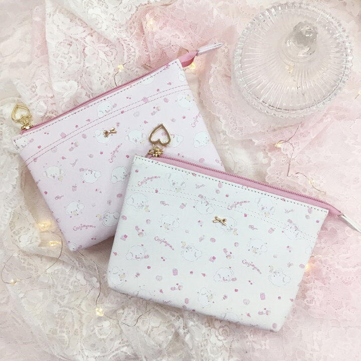 楽天市場 こぎみゅん Wポーチ かわいい サンリオ レディース グッズ プレゼント 大人 プレゼント 誕生日 女性 彼女 可愛い 大容量 ギフト 大人かわいい キャラクター おしゃれ メイクポーチ 女性 ハート 収納たっぷり フェリッシュ