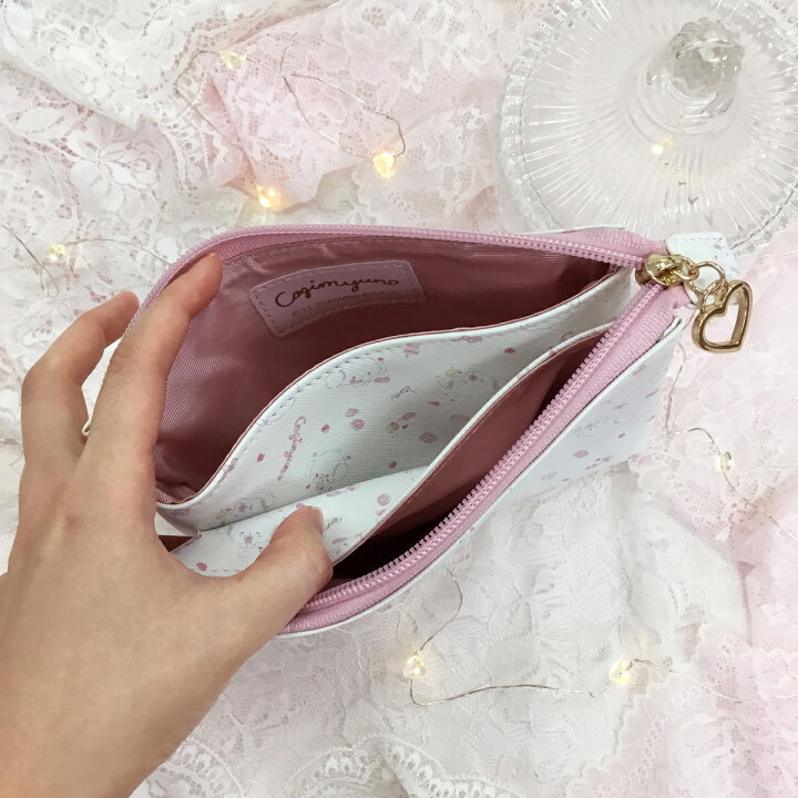 楽天市場 こぎみゅん Wポーチ かわいい サンリオ レディース グッズ プレゼント 大人 プレゼント 誕生日 女性 彼女 可愛い 大容量 ギフト 大人かわいい キャラクター おしゃれ メイクポーチ 女性 ハート 収納たっぷり フェリッシュ