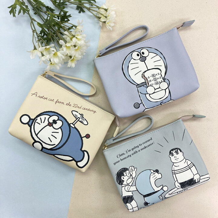 楽天市場 ドラえもん Wポーチ I Mdoraemon かわいい サンリオ レディース グッズ プレゼント 大人 プレゼント 誕生日 女性 彼女 可愛い 大容量 ギフト 大人かわいい キャラクター おしゃれ メイクポーチ レトロ 女性 ハート 収納力 たっぷり フェリッシュ
