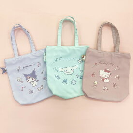 サンリオ 公式 公認 ハローキティ シナモロール クロミ キティちゃん シナモン クロミちゃん かわいい パステルカラー 新学期 通学 新生活 トート トートバッグ 推し活バッグ バッグ 推し活 キャンバストートバッグ 帆布バッグ プレゼント キャラクター